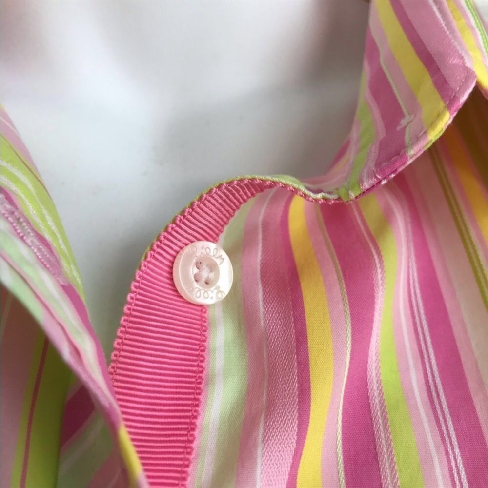LILY PULITZER WHITE LABEL BLOUSE BEAUTIFUL LILY DETAILS LIKE NEW - Picture 6 of 16